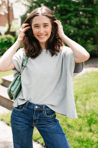 Pure Ease Relaxed Top - Heather Grey
