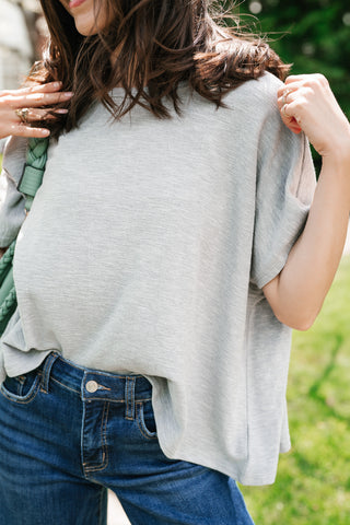 Pure Ease Relaxed Top - Heather Grey