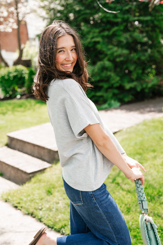 Pure Ease Relaxed Top - Heather Grey