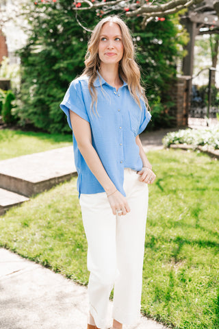 Standard Staple Button Front Top