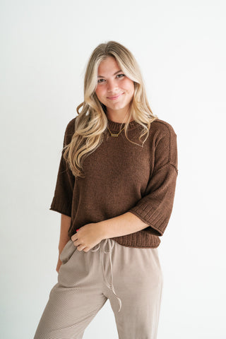 Stone Harbor Knit Sweater - Brown