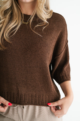 Stone Harbor Knit Sweater - Brown