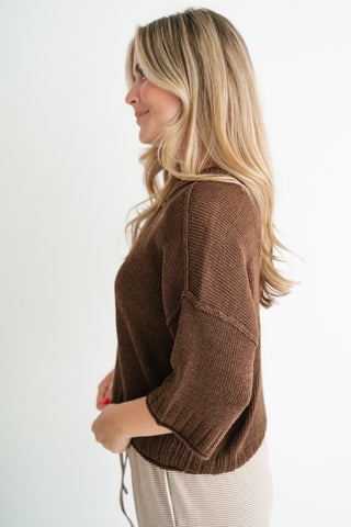 Stone Harbor Knit Sweater - Brown