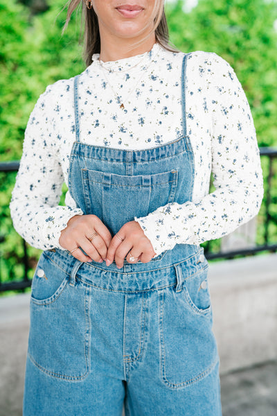 Harper Denim Wide Leg Jumpsuit