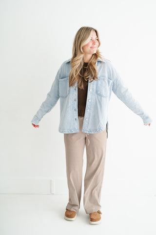 Everyday Adventure Light Wash Denim Shacket