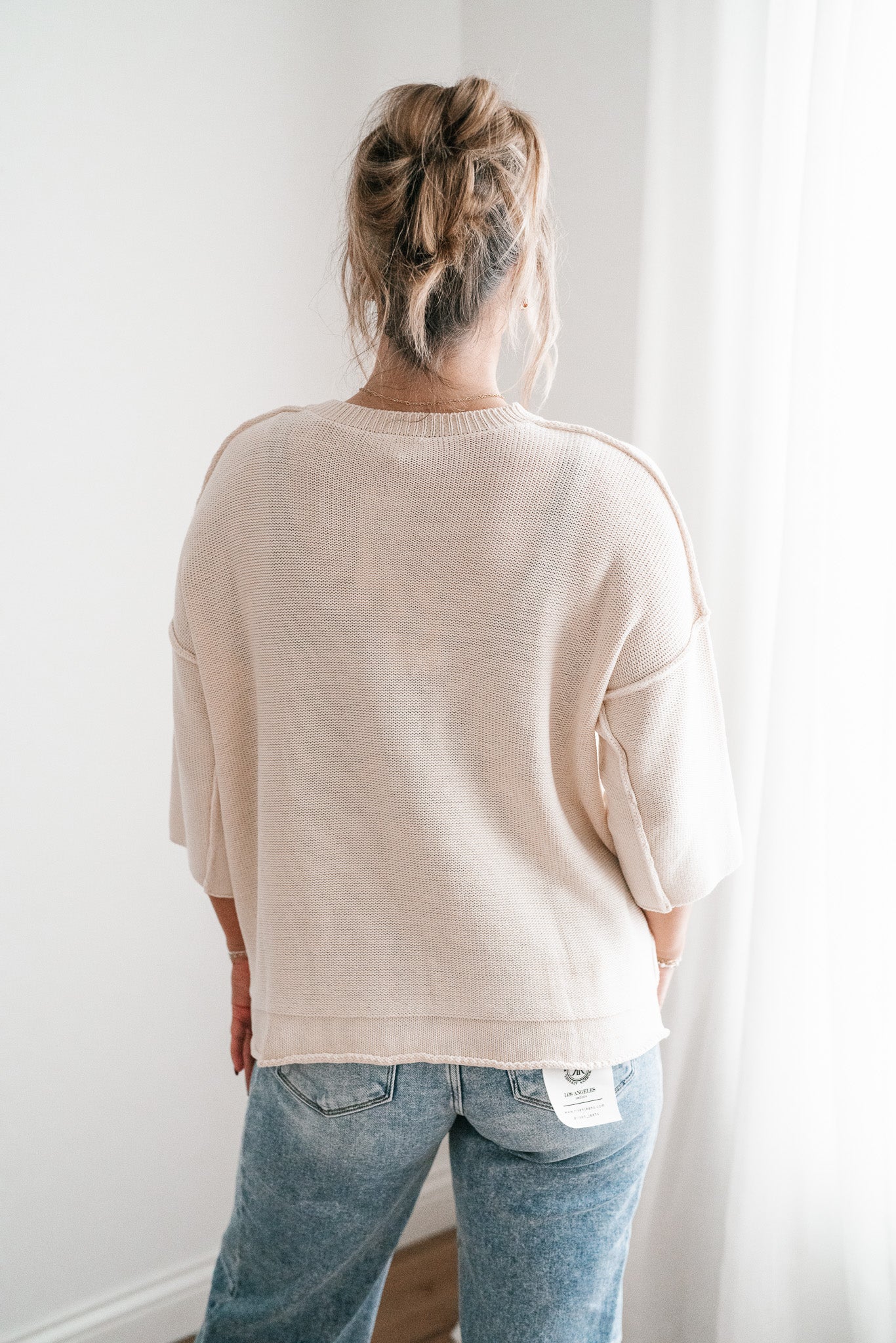 Evening Stroll Sweater Top - Cream