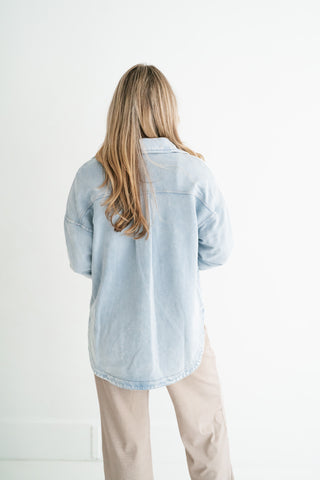 Everyday Adventure Light Wash Denim Shacket