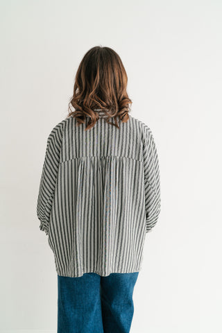 Harbor Lines Ruffled Button-Up Shirt