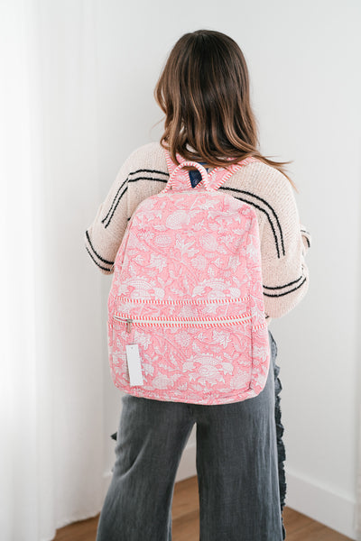 Bentley Patchwork Book Bag - Pink