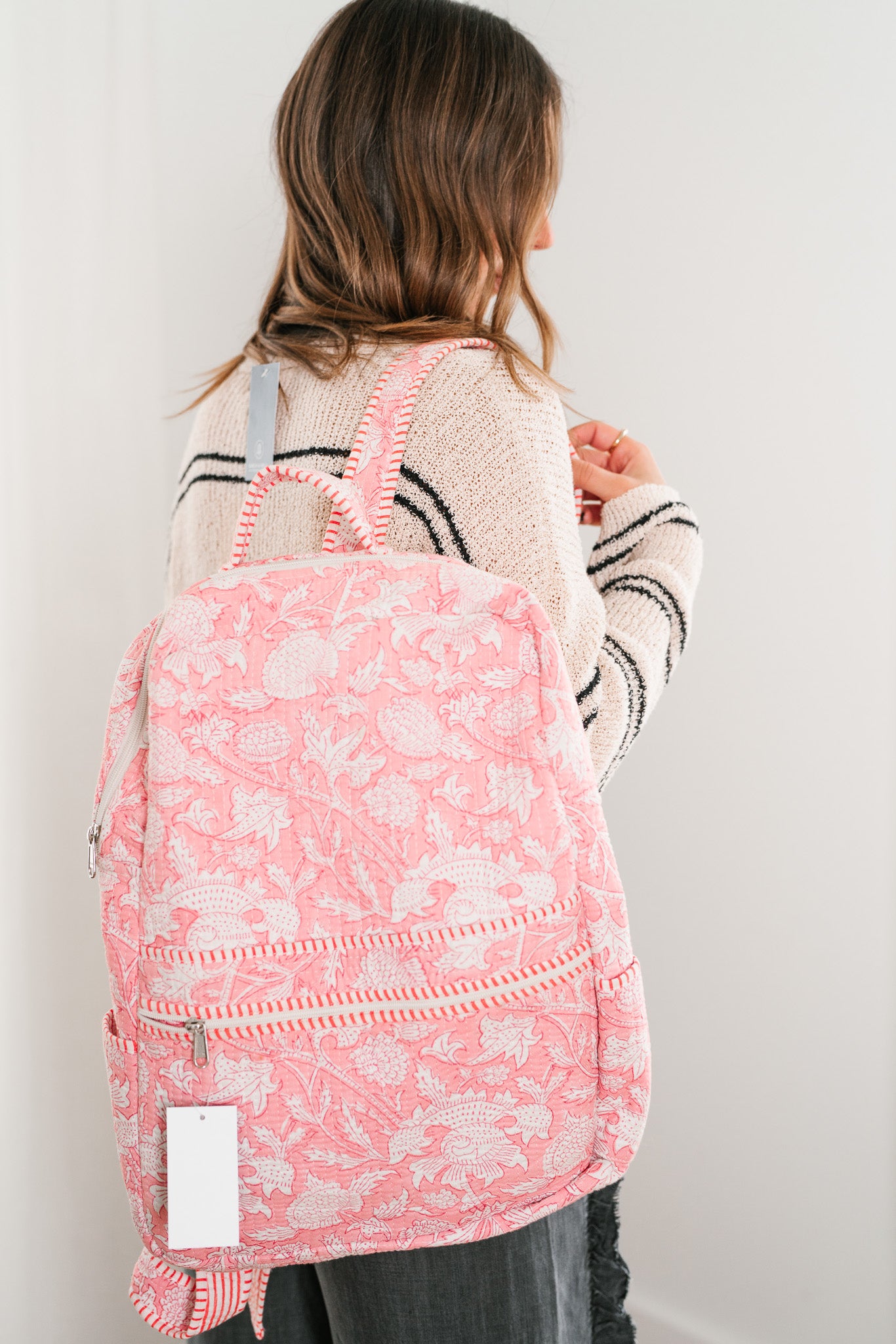 Bentley Patchwork Book Bag - Pink