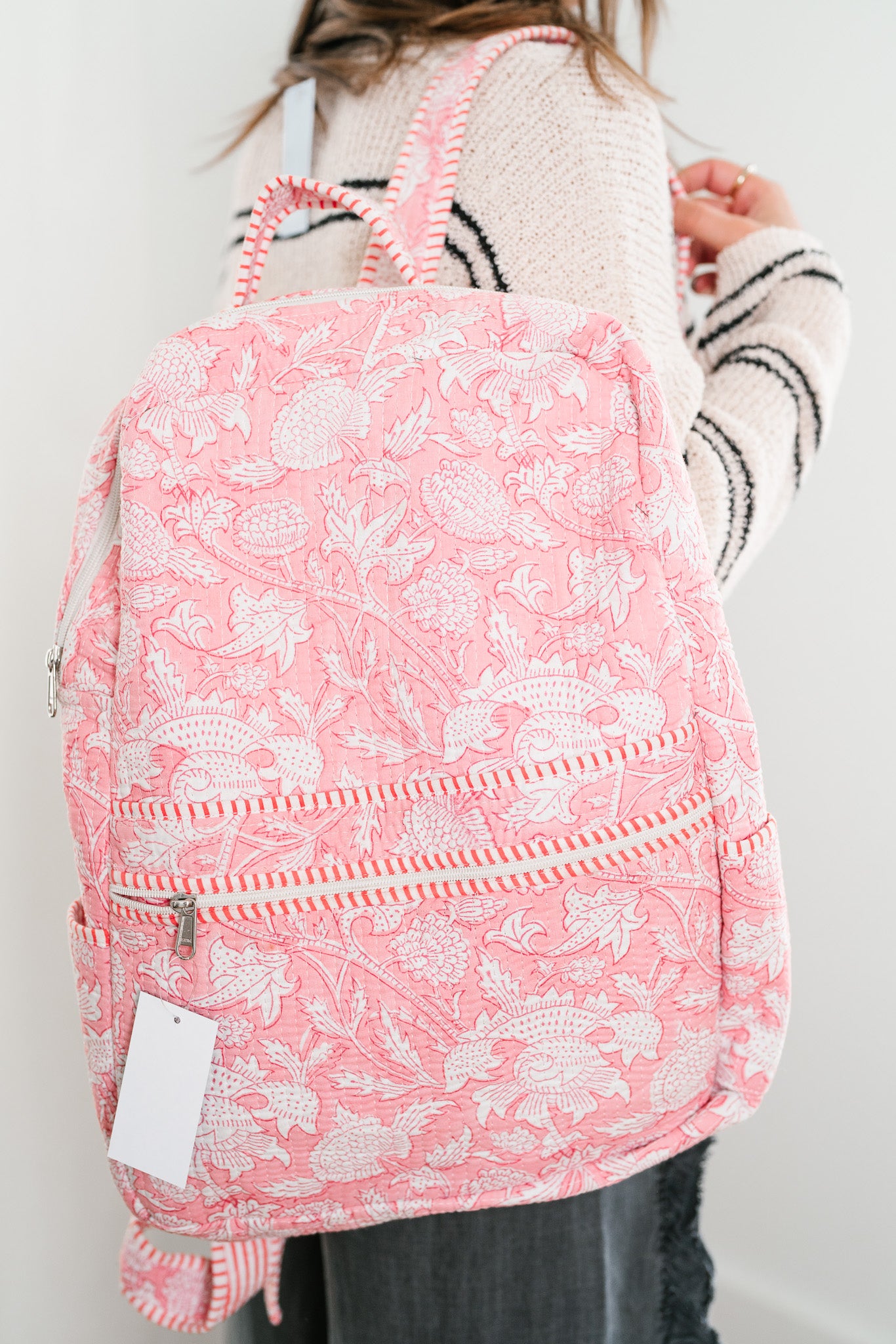 Bentley Patchwork Book Bag - Pink