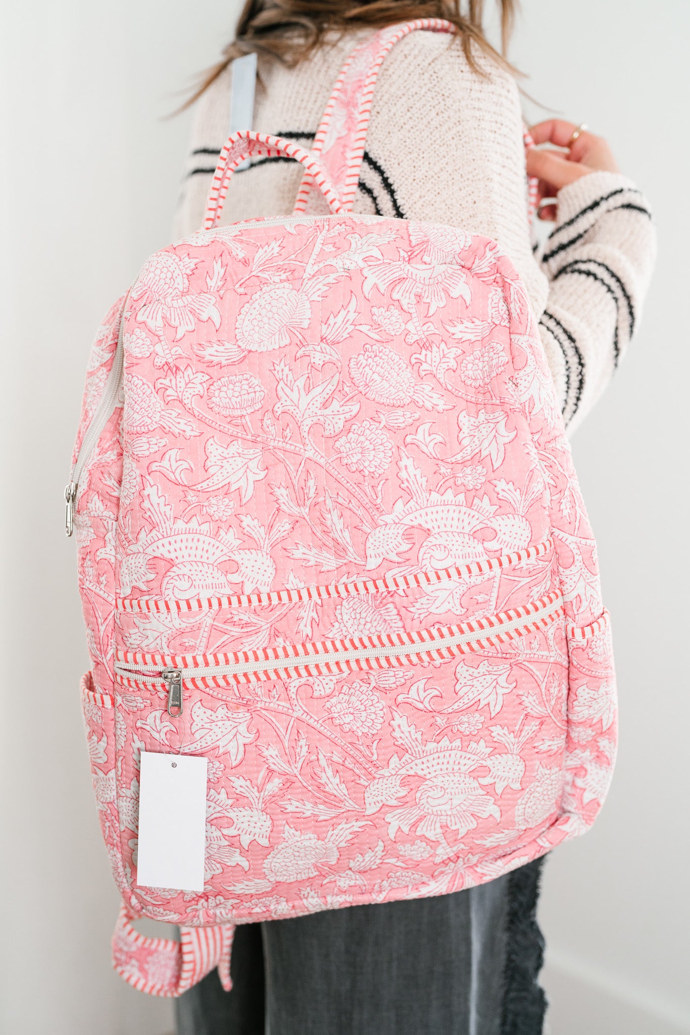 Bentley Patchwork Book Bag - Pink