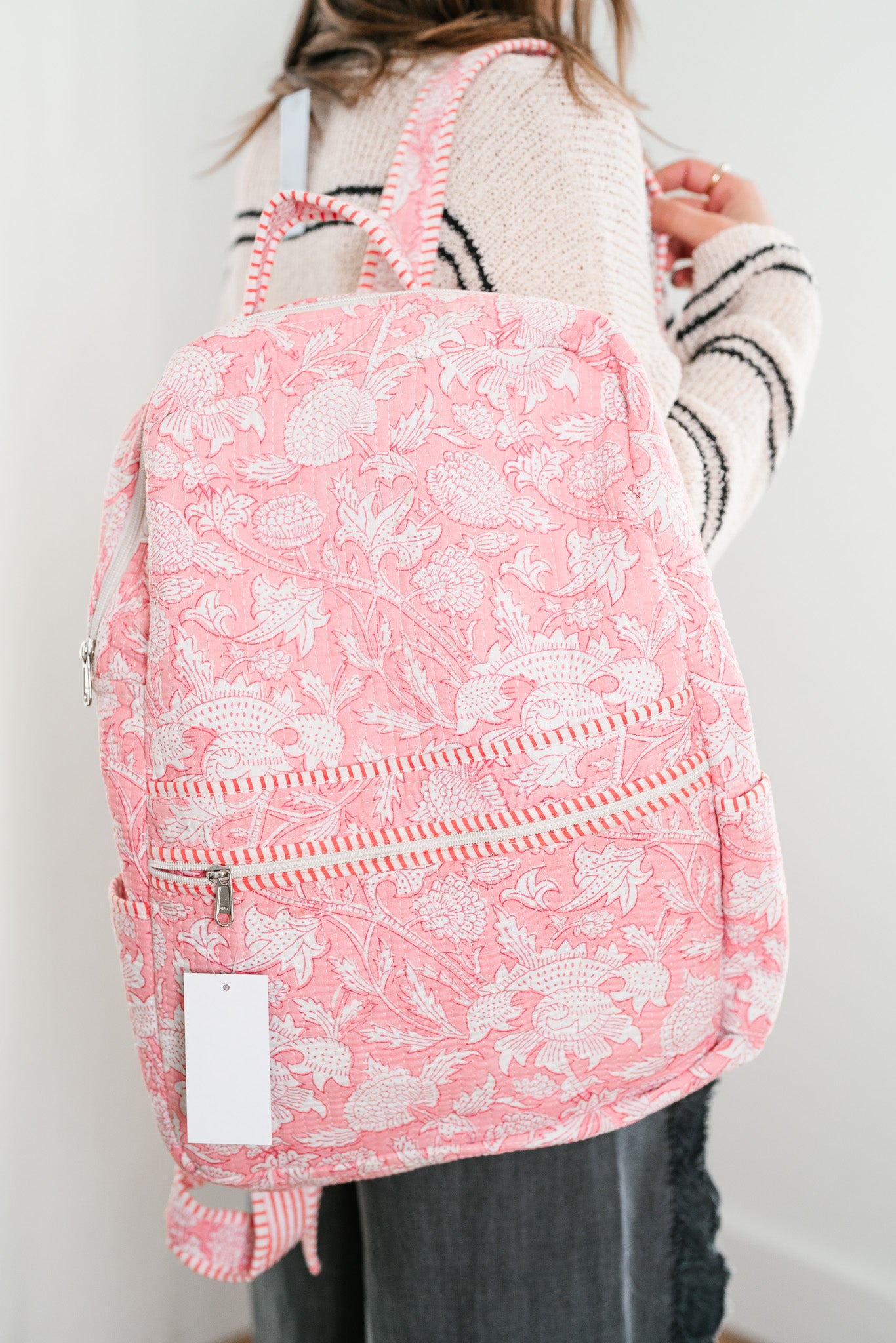 Bentley Patchwork Book Bag - Pink