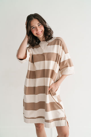 oversized mini dress Wilder Oversized Back Bow Mini Dress Pink