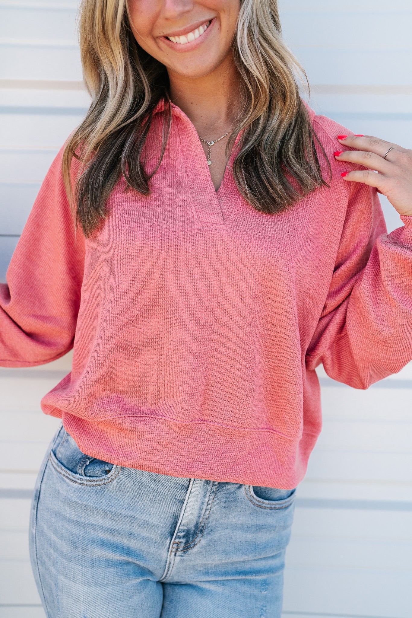 Cozy Morning Collared Top