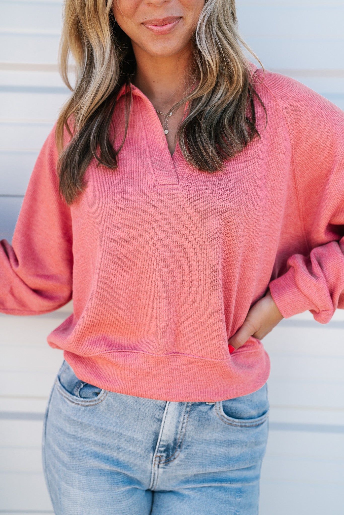 Cozy Morning Collared Top