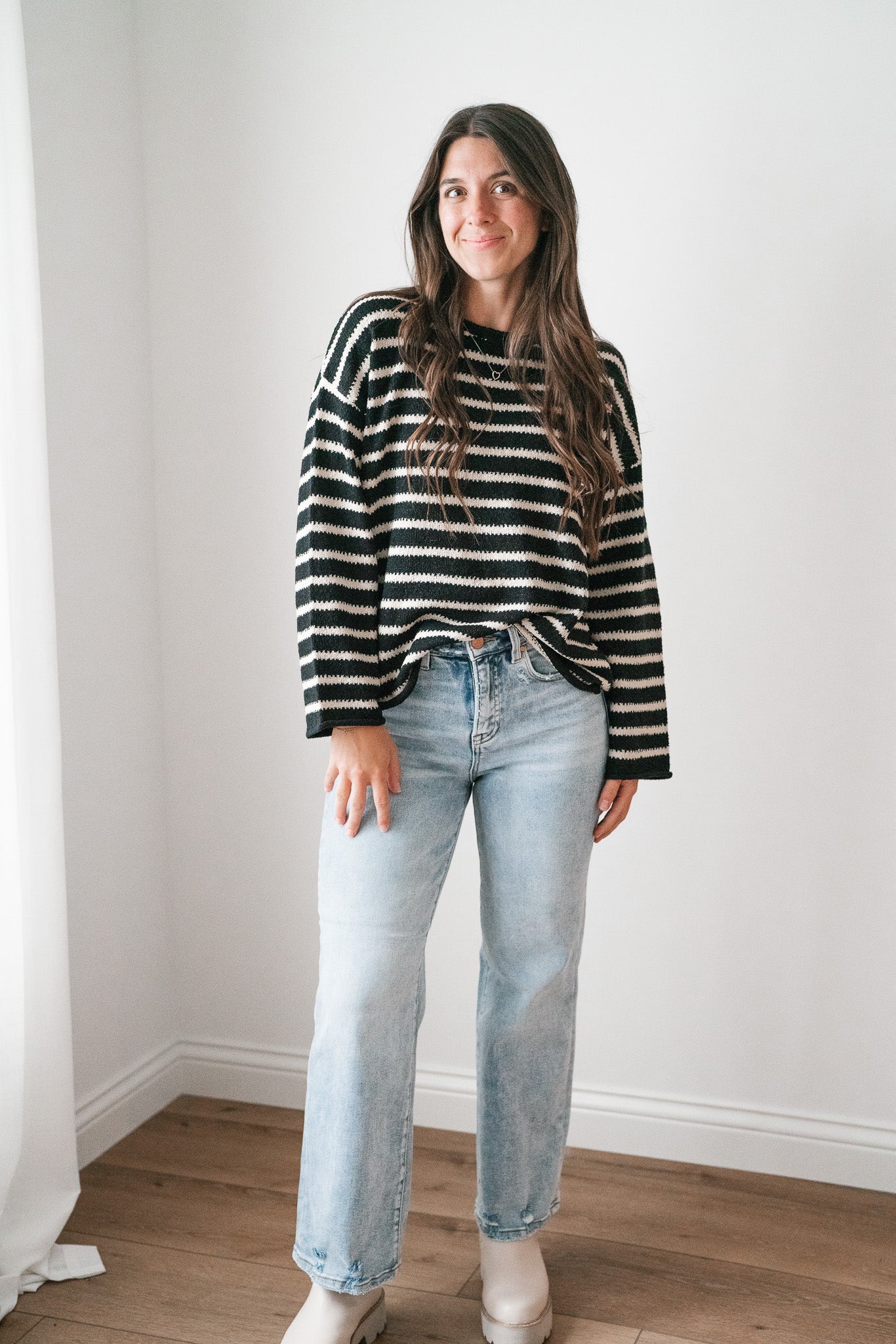 Right On Stripes Knit Sweater Top