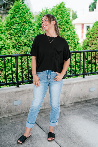 Simple Matter Pocket Front Tee - Black