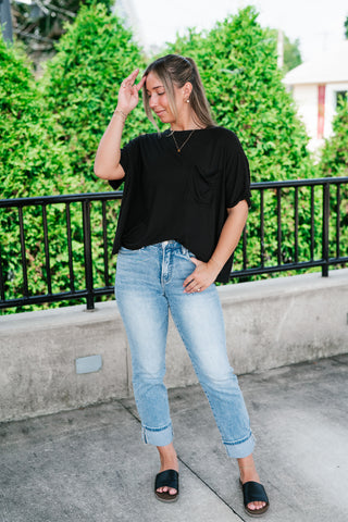 Simple Matter Pocket Front Tee - Black