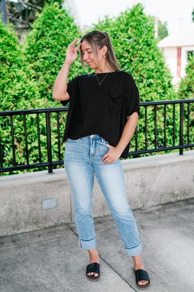 Simple Matter Pocket Front Tee - Black
