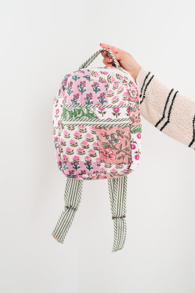 Cece Patchwork Mini Book Bag - Mauve