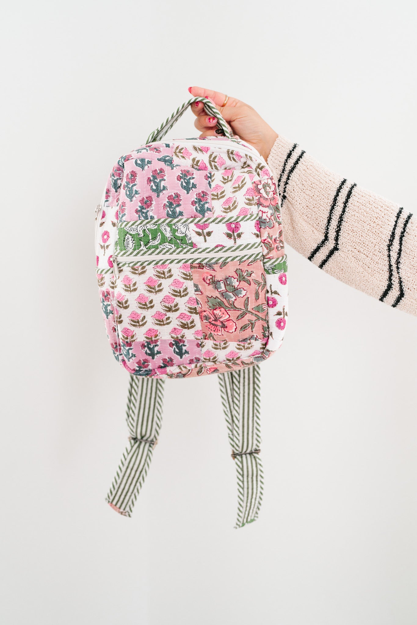 Cece Patchwork Mini Book Bag - Mauve