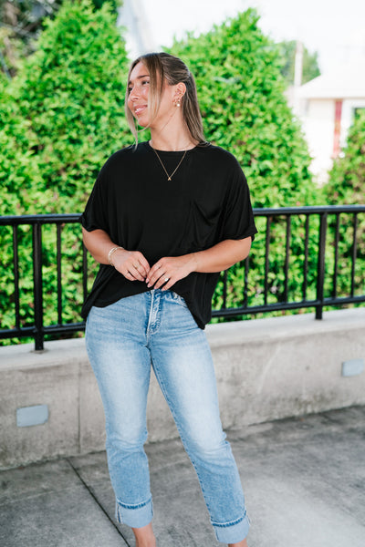 Simple Matter Pocket Front Tee - Black