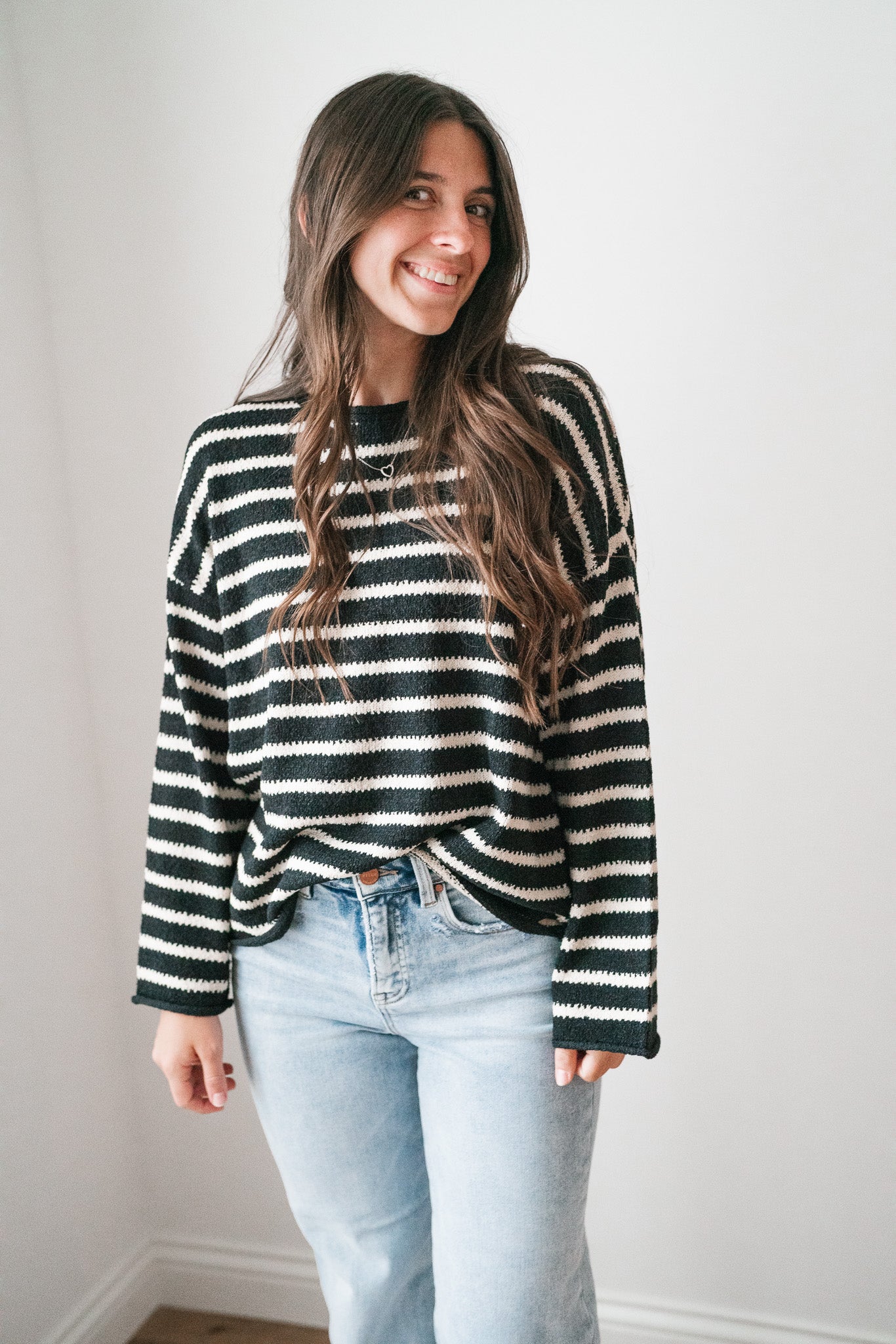 Right On Stripes Knit Sweater Top