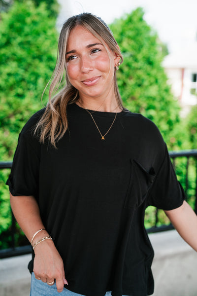 Simple Matter Pocket Front Tee - Black
