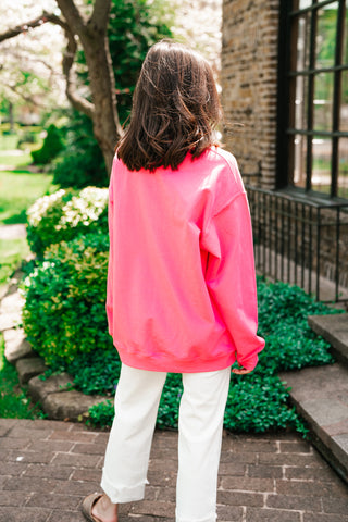 What A Friend We Have Oversized Crewneck - Pink