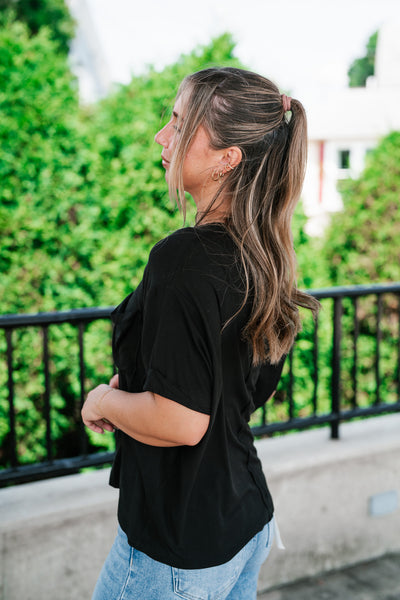 Simple Matter Pocket Front Tee - Black