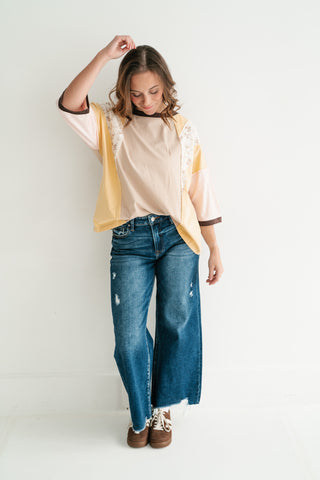 Sunlit Fields Patchwork Top