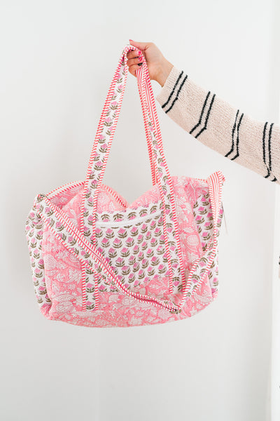 Emerson Patchwork Duffle Bag - Pink