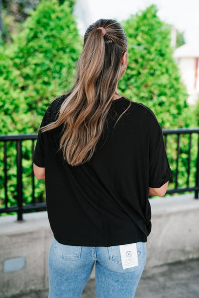 Simple Matter Pocket Front Tee - Black