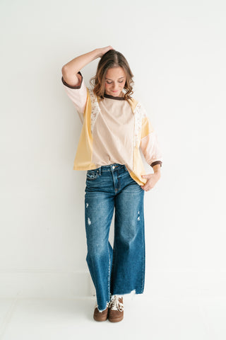 Sunlit Fields Patchwork Top