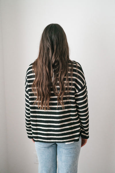 Right On Stripes Knit Sweater Top