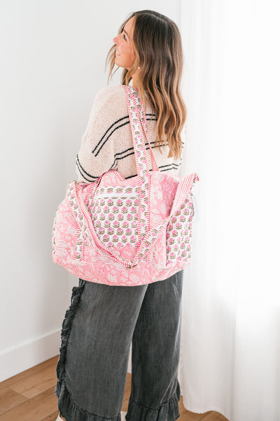 Emerson Patchwork Duffle Bag - Pink