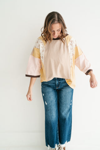 Sunlit Fields Patchwork Top