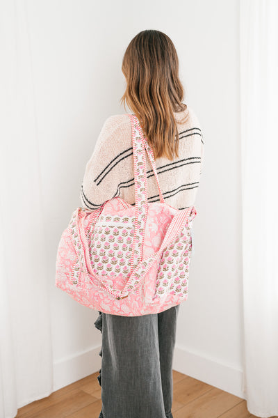 Emerson Patchwork Duffle Bag - Pink