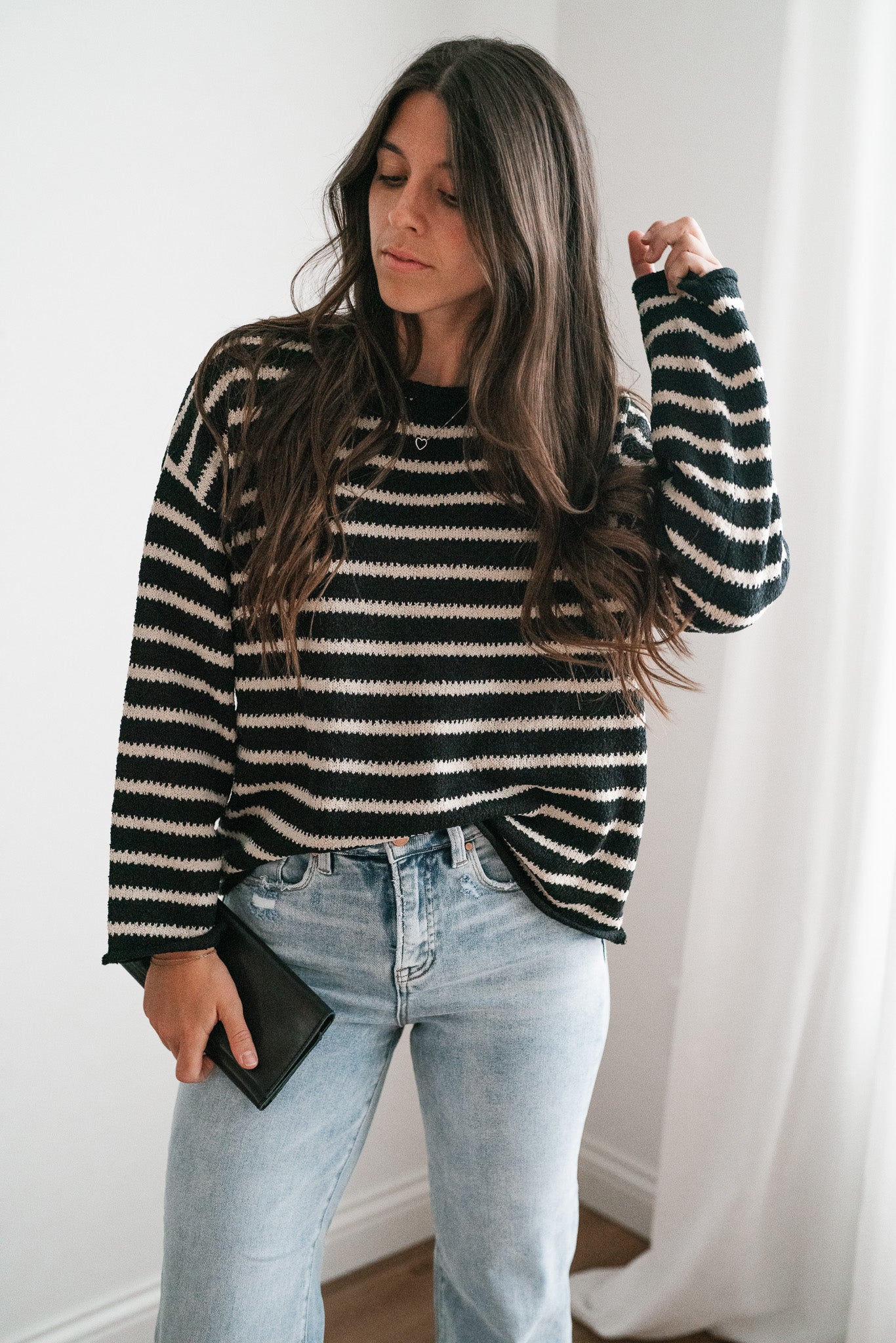 Right On Stripes Knit Sweater Top