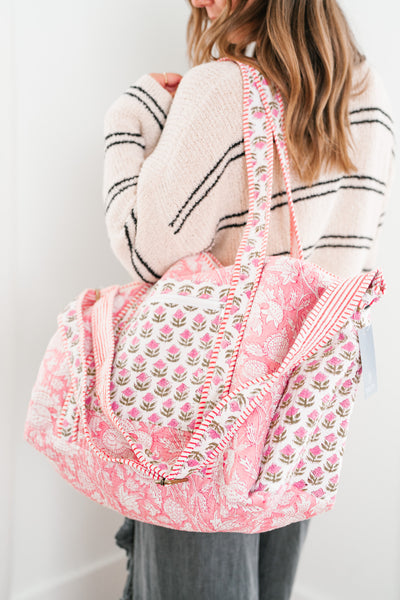 Emerson Patchwork Duffle Bag - Pink