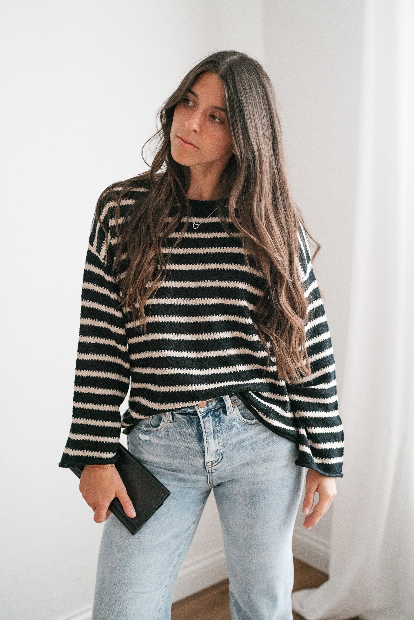 Right On Stripes Knit Sweater Top