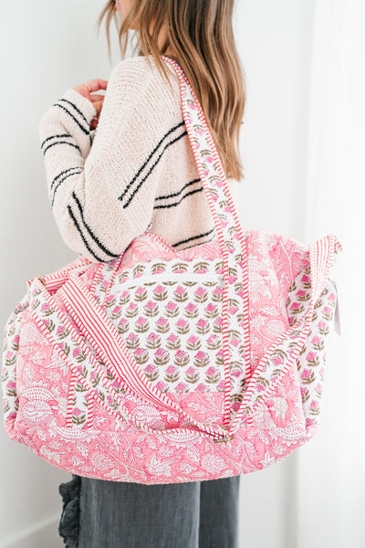 Emerson Patchwork Duffle Bag - Pink