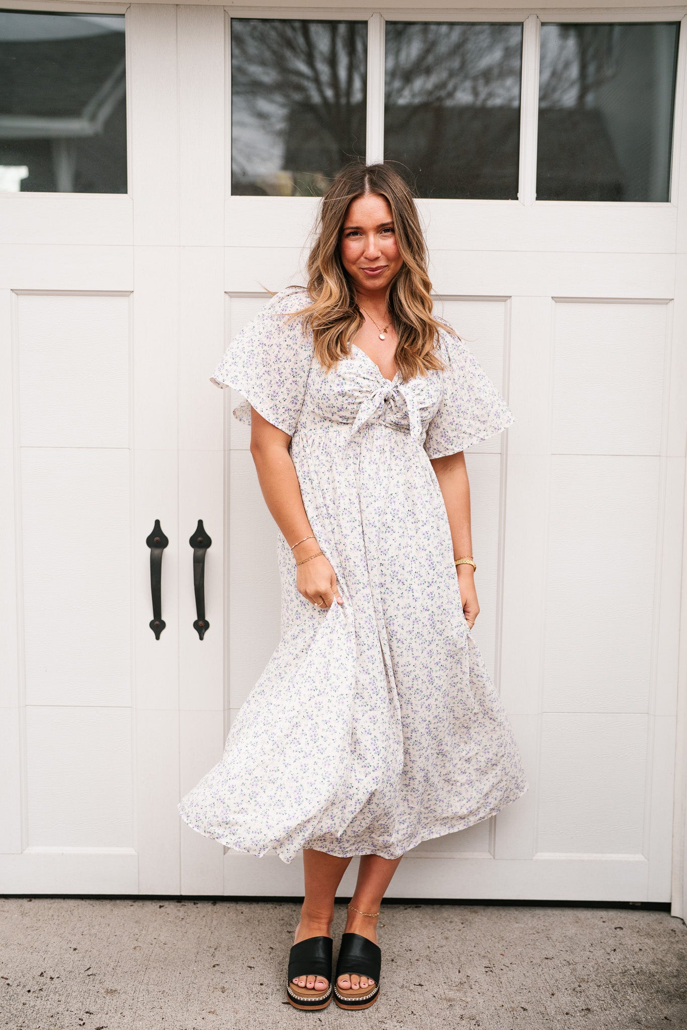 Kalista Floral Tie Front Maxi Dress