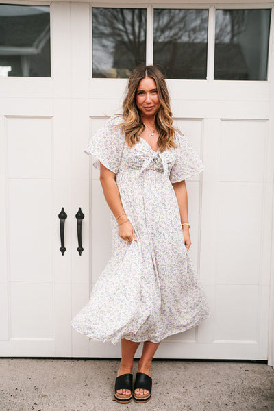 Kalista Floral Tie Front Maxi Dress
