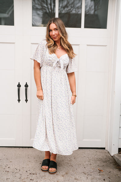 Kalista Floral Tie Front Maxi Dress