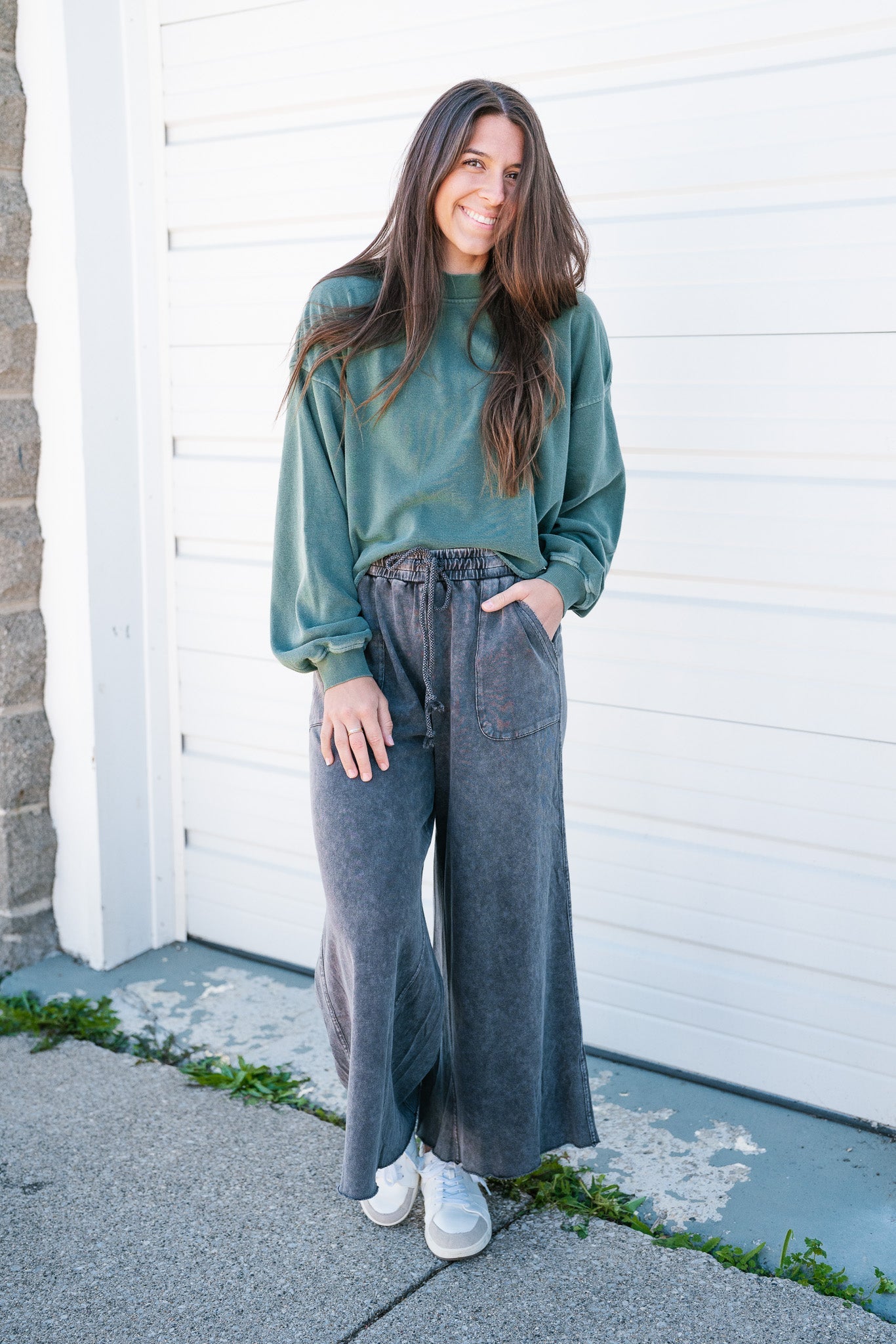 Better In Green Pullover Top