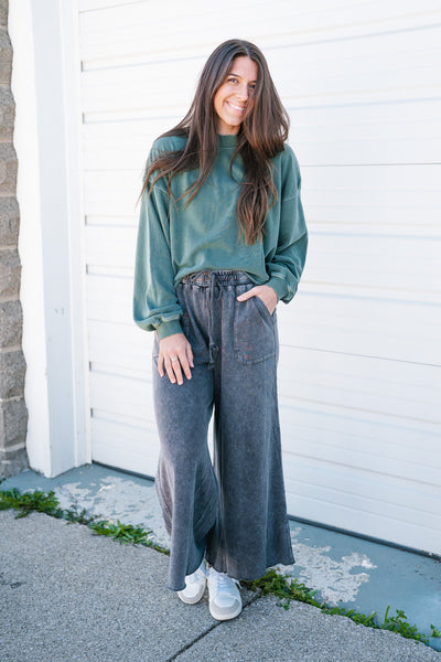 Better In Green Pullover Top