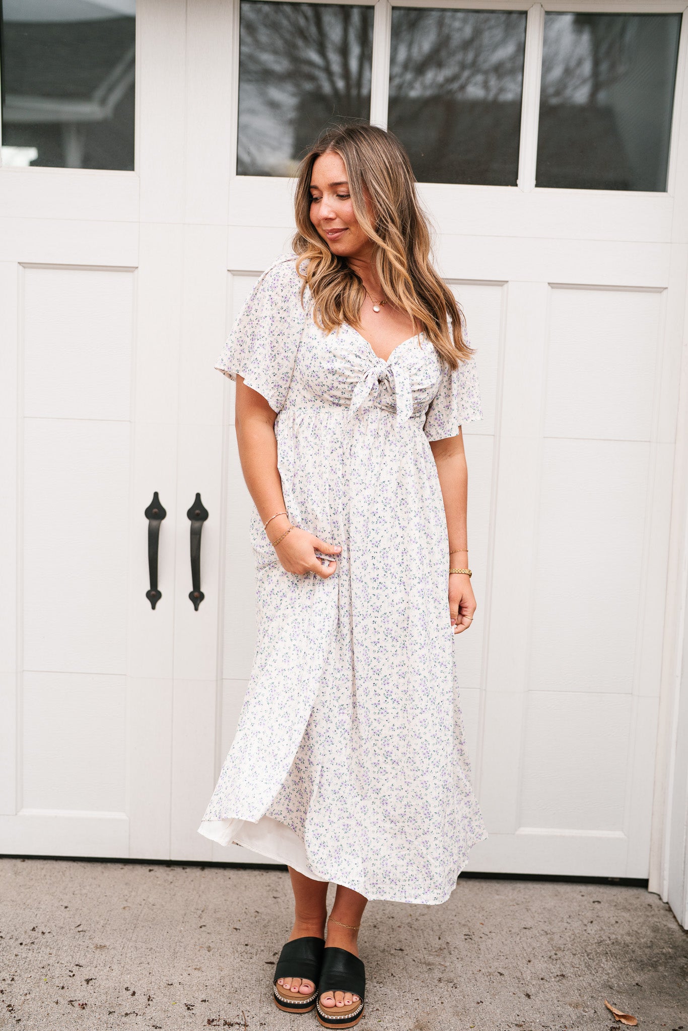Kalista Floral Tie Front Maxi Dress