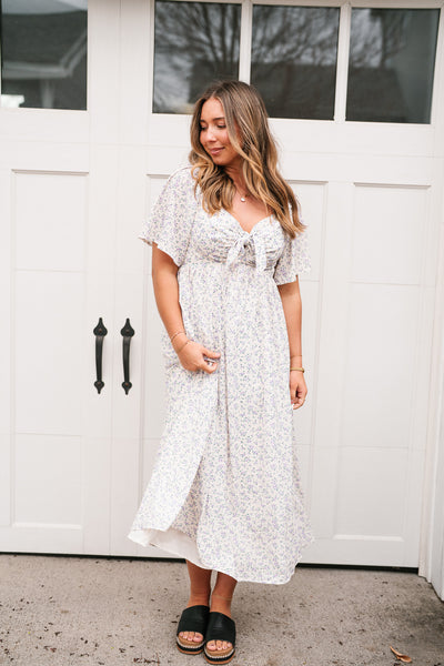 Kalista Floral Tie Front Maxi Dress
